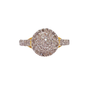 0.76 CT. Natural Diamond Women’s Round Shape Ring In 10 KT Yellow Gold