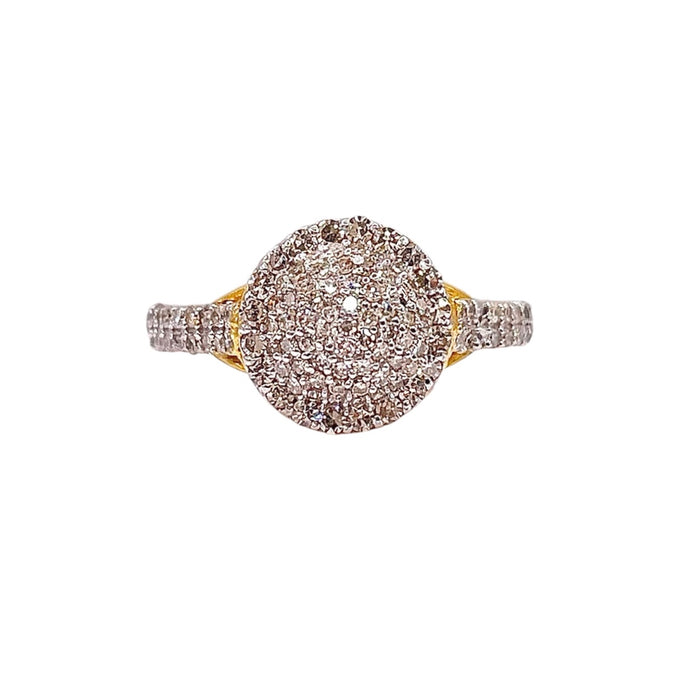 0.76 CT. Natural Diamond Women’s Round Shape Ring In 10 KT Yellow Gold