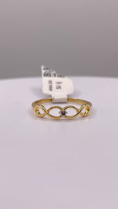 0.018 CT. Natural Diamond Infiniti Ring In 10 KT Yellow Gold