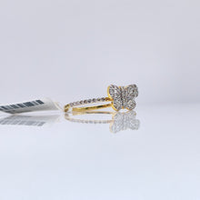 Load image into Gallery viewer, 0.28 CT. T.D.W Natural Diamond Butterfly Ring In 10 KT Yellow Gold