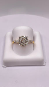 0.28 CT. Natural Diamond Round Shape Women’s Ring In 10 KT Yellow Gold