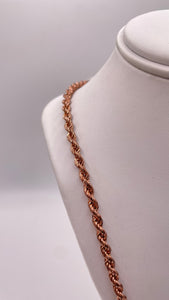 4.0mm Rope Chain In 10 KT Rose Gold