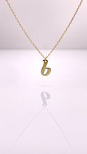 Load image into Gallery viewer, Dainty Initial Pendent &amp; Chain Combo In 10 KT Yellow Gold