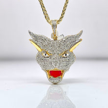 Load image into Gallery viewer, 1.55 CT. T.D.W Natural Diamond Beast Pendant In 10 KT Yellow Gold