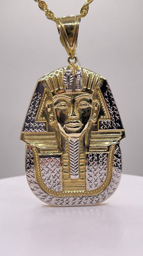 Two Tone Pharaoh Pendant In 10 KT Yellow & White Gold