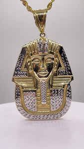 Two Tone Pharaoh Pendent In 10 KT Yellow & White Gold