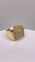 Load image into Gallery viewer, 0.70 CT. Natural Diamond Men’s Square Shape Ring In 10 KT Yellow Gold