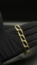 Load image into Gallery viewer, 11.8mm Men’s Link Bracelet In 10 KT Yellow Gold