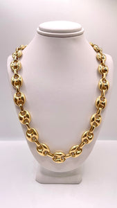 12mm Puff Gucci Chain In 14 KT Yellow Gold