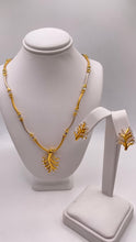 Load image into Gallery viewer, 22 KT Two-Tone Necklace &amp; Earrings Matching Set