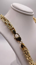 Load image into Gallery viewer, 8mm 14 KT Byzantine Link Chain