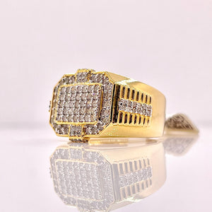 1.03 CT. Natural Diamond Men’s Ring In 10 KT Yellow Gold