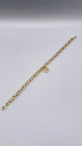 5mm 10 KT Yellow Gold Tiffany Inspired Hardware Bracelet