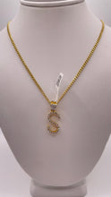 Load image into Gallery viewer, 0.50 CT. Natural Diamond Initial S Pendent In 10 KT Yellow Gold