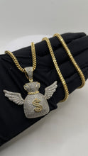 Load image into Gallery viewer, Natural Diamond Money Bag Pendent In 10 KT Yellow Gold