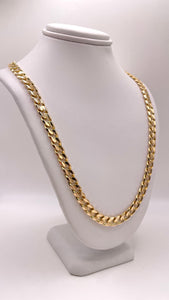6.4mm Solid Curb Link Chain In 10 KT Yellow Gold