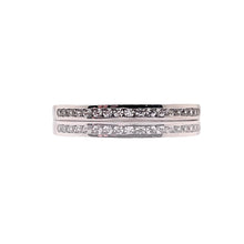 Load image into Gallery viewer, Women’s Dainty Channel Set Band In 10 KT White Gold With CZ