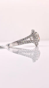 3.62 CT. Lab Grown Diamond Engagement Ring In 14 KT White Gold