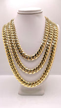 Load image into Gallery viewer, 9mm Solid Miami Cuban Chain/Bracelet With Box Lock In 10 KT Yellow Gold