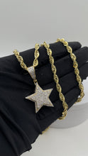 Load image into Gallery viewer, 0.59 CT. Natural Diamond Star Pendant In 10 KT Yellow Gold