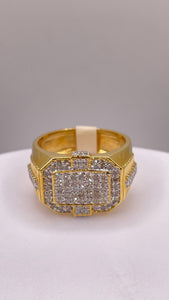 1.03 CT. Natural Diamond Men’s Ring In 10 KT Yellow Gold