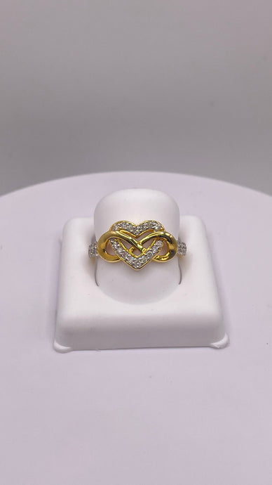 0.44 CT. Natural Diamond Heart & Infiniti Ring