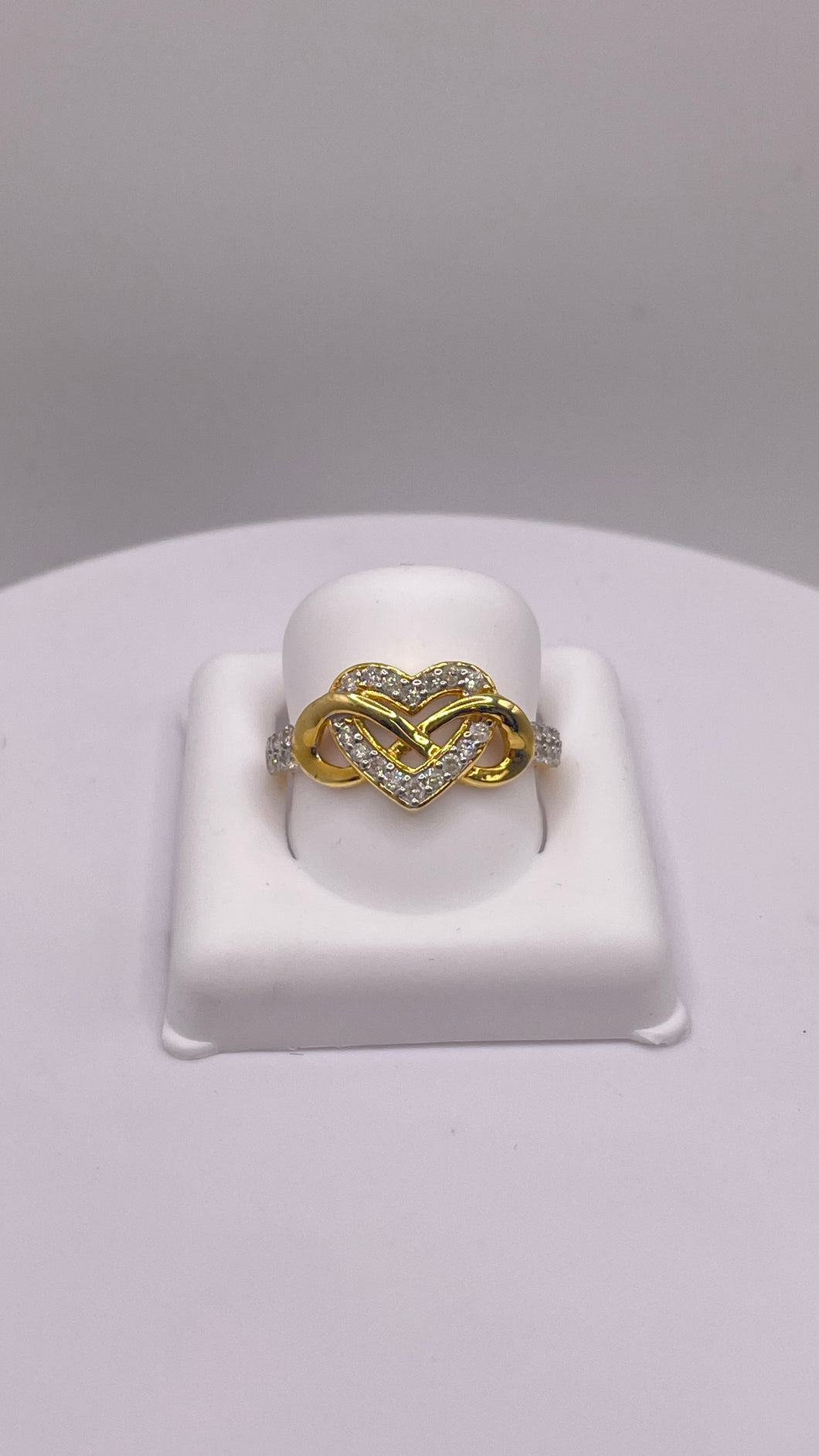 0.44 CT. Natural Diamond Heart & Infiniti Ring