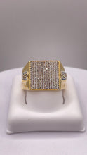 Load image into Gallery viewer, 0.73 CT. Natural Diamond Square Shape Men’s Ring In 10 KT Yellow Gold