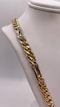 Load image into Gallery viewer, 7.8mm Two-Tone Unique Cuban Figaro Link Chain In 10 KT Yellow Gold