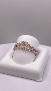 0.38 CT. Natural Diamond Tiara Ring In 10 KT Rose Gold