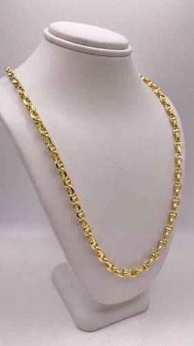 5mm Puff Gucci Link Chain In 10 KT Yellow Gold