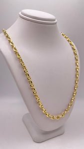 5mm Puff Gucci Link Chain In 10 KT Yellow Gold
