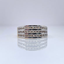 Load image into Gallery viewer, 0.88 CT. T.D.W Natural Diamond Men’s Band In 14 KT White &amp; Yellow Gold