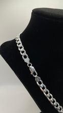 Load image into Gallery viewer, 8mm Silver Curb Link Chain