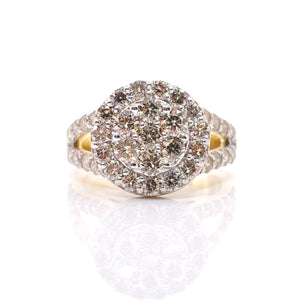 1.90 CT. Natural Diamond Women’s Ring In 10 KT Yellow Gold