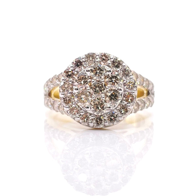 1.90 CT. Natural Diamond Women’s Ring In 10 KT Yellow Gold