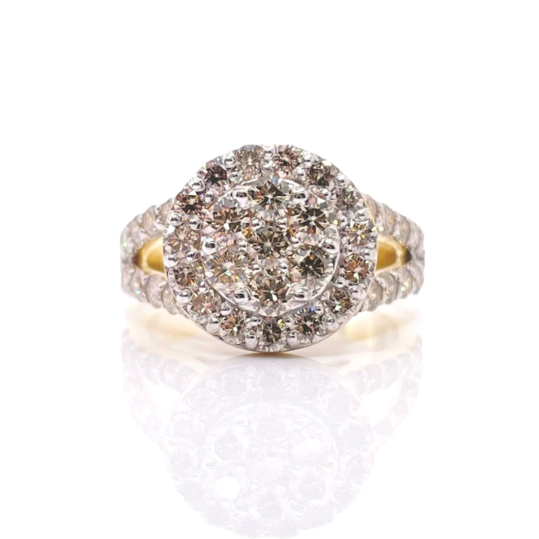 1.90 CT. Natural Diamond Women’s Ring In 10 KT Yellow Gold
