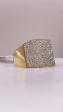Load image into Gallery viewer, Men’s Square Shape Natural Diamond Ring In 10 KT Yellow Gold