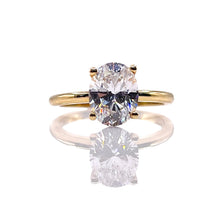Load image into Gallery viewer, Oval Shape Ladies Ring In 10 KT Yellow Gold With CZ