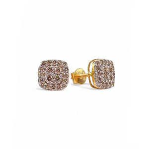 0.55 CT. Natural Diamond Stud Earrings In 10 KT Yellow Gold