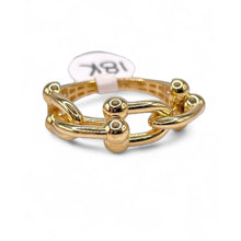 Load image into Gallery viewer, 8.6mm Link Ring In 18 KT Yellow Gold