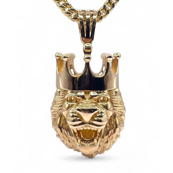 Lion Pendent In 10 KT Yellow Gold