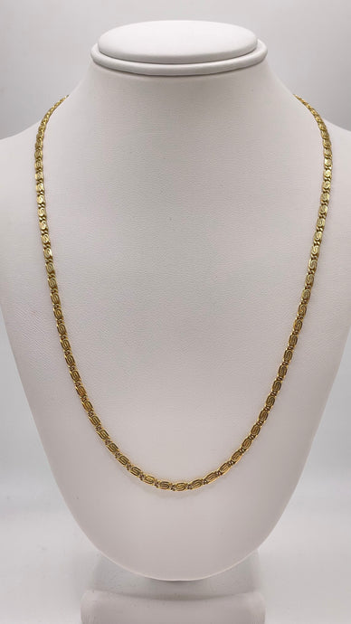 2.4mm Solid Link Chain In 14 KT Yellow Gold