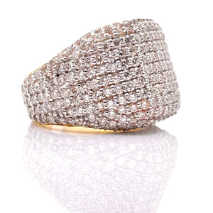 8.98 CT. Natural Diamond Men’s Ring In 10 KT Yellow Gold