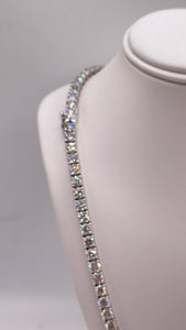 40.2 CT. Brilliant Cut Lab Grown VVS-VS Diamond Tennis Necklace In 14 KT White Gold