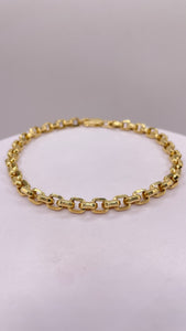 4.7mm Link Bracelet In 10 KT Yellow Gold