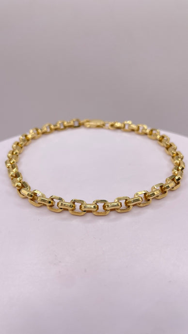 4.7mm Link Bracelet In 10 KT Yellow Gold
