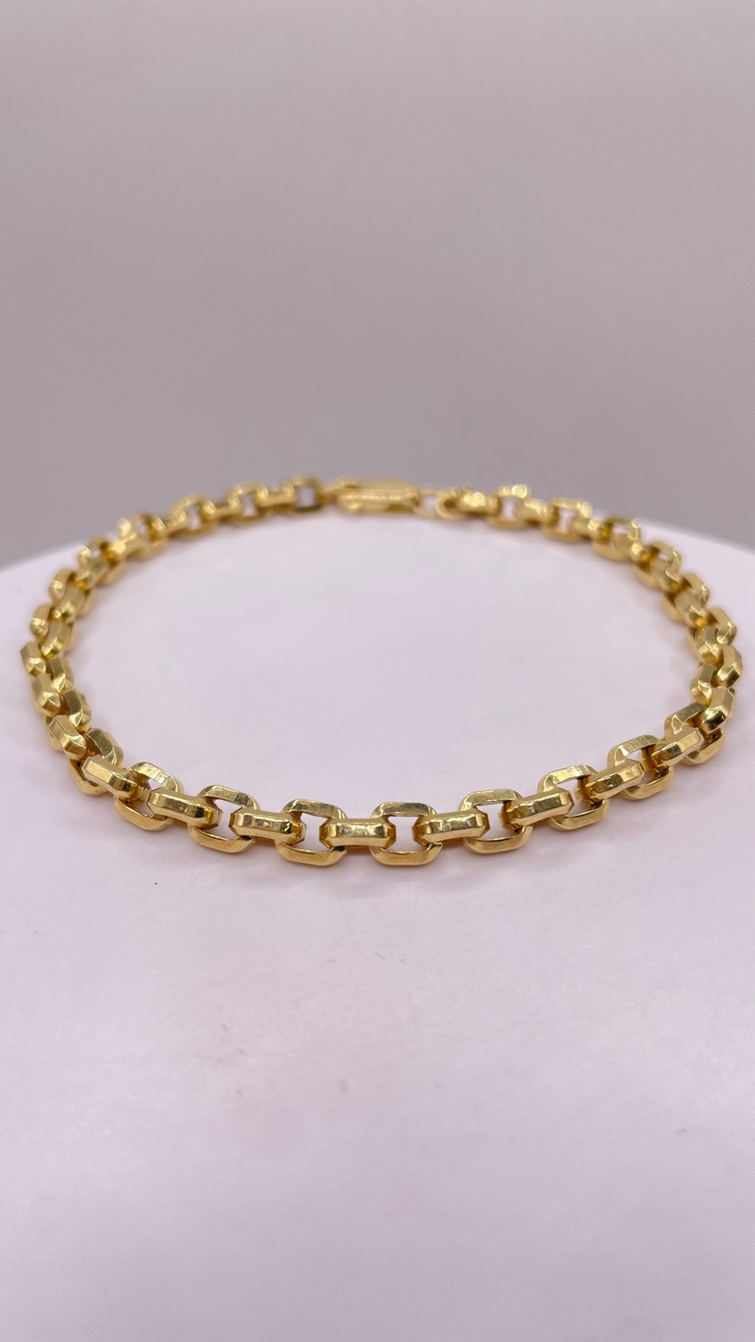 4.7mm Link Bracelet In 10 KT Yellow Gold