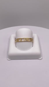 18 KT Yellow Gold Roman Numerals Ring