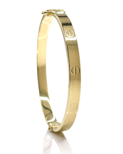 Love Bangle In 10 KT Yellow Gold